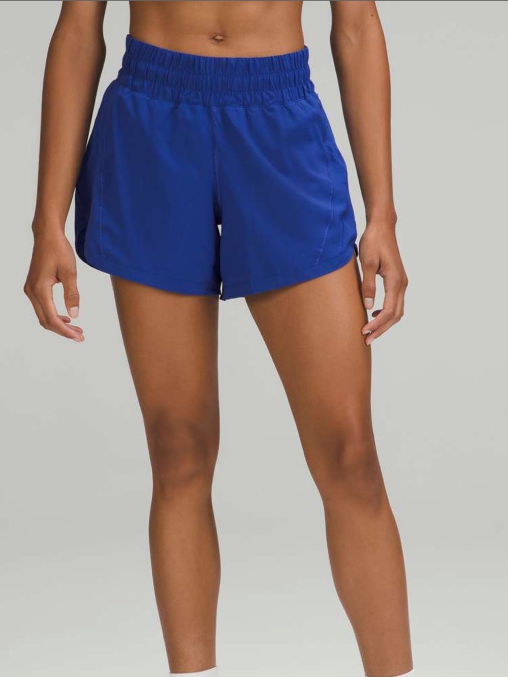 Lululemon Track That Mid-Rise Lined Short 3” Size 14 Cobalt Blue like New